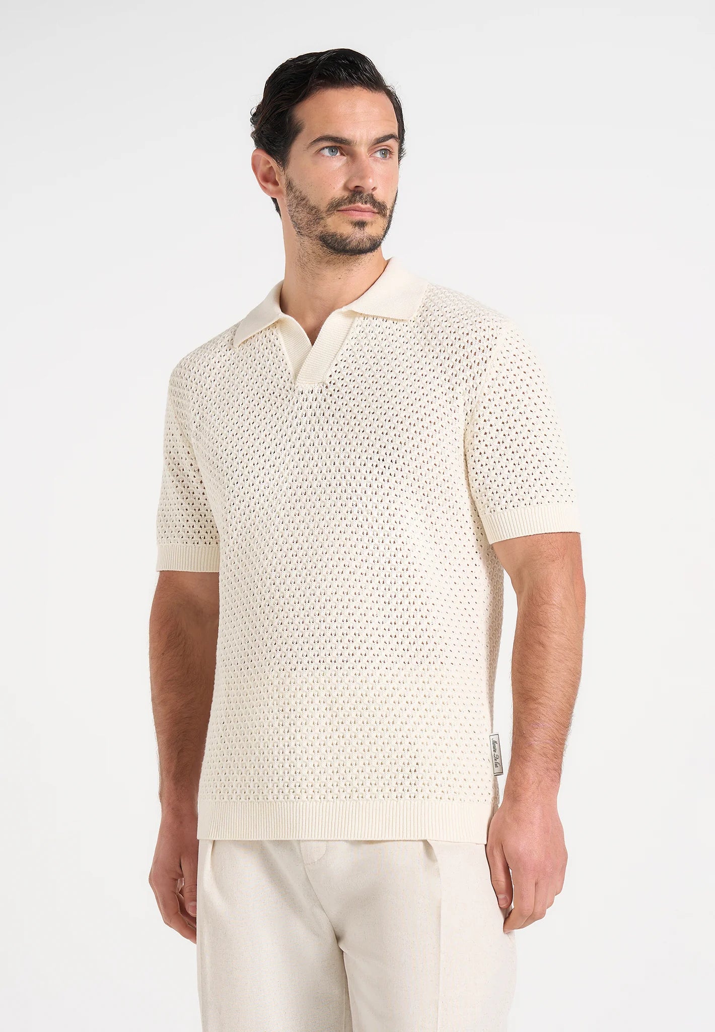 IZÁN-Polo Premium de Punto Calado con Cuello Resort