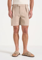 MIGUEL-Bermuda Tailored Premium con Pinzas y Ajustadores Laterales