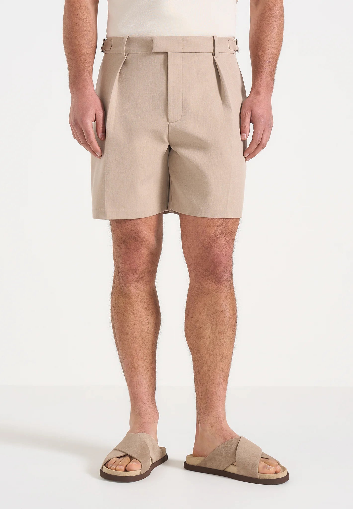 MIGUEL-Bermuda Tailored Premium con Pinzas y Ajustadores Laterales