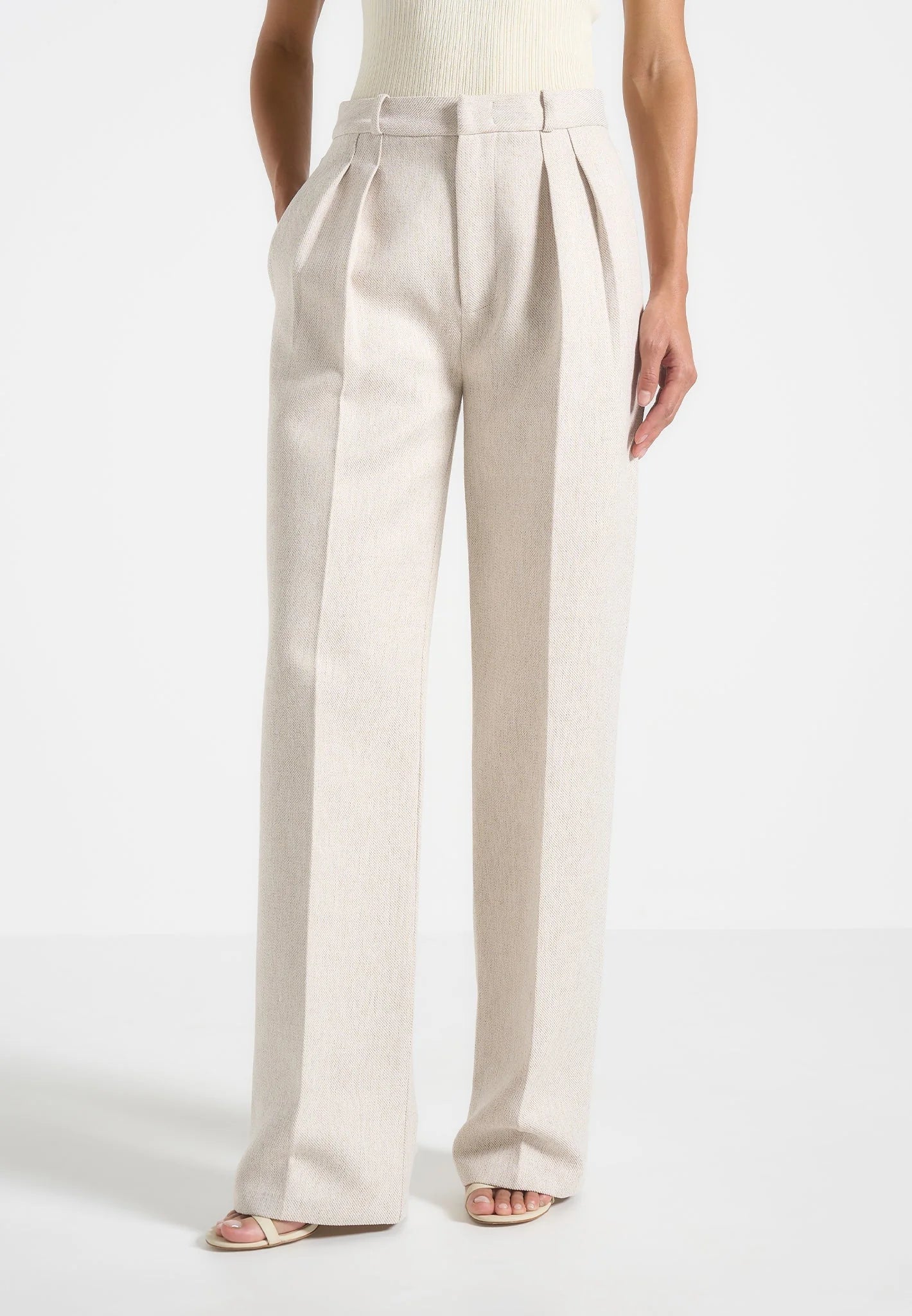 JULIA-Pantalón plisado elegante