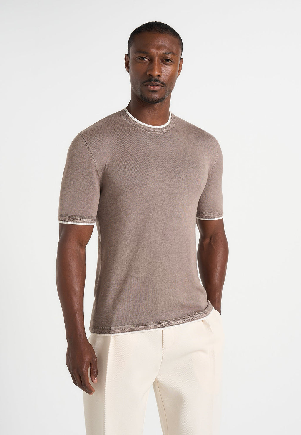 ULISES-Camiseta de Punto Contrastado