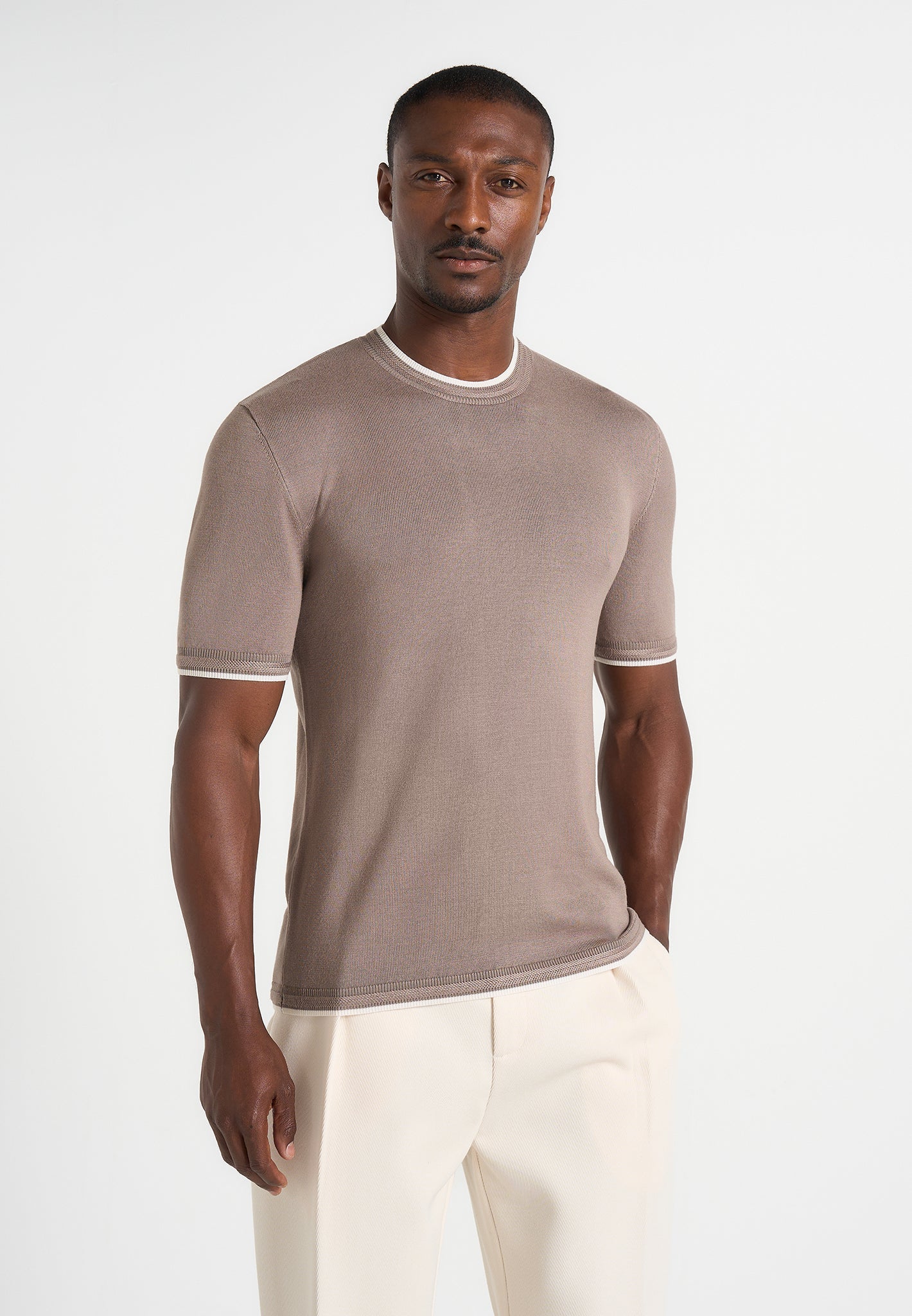 ULISES-Camiseta de Punto Contrastado