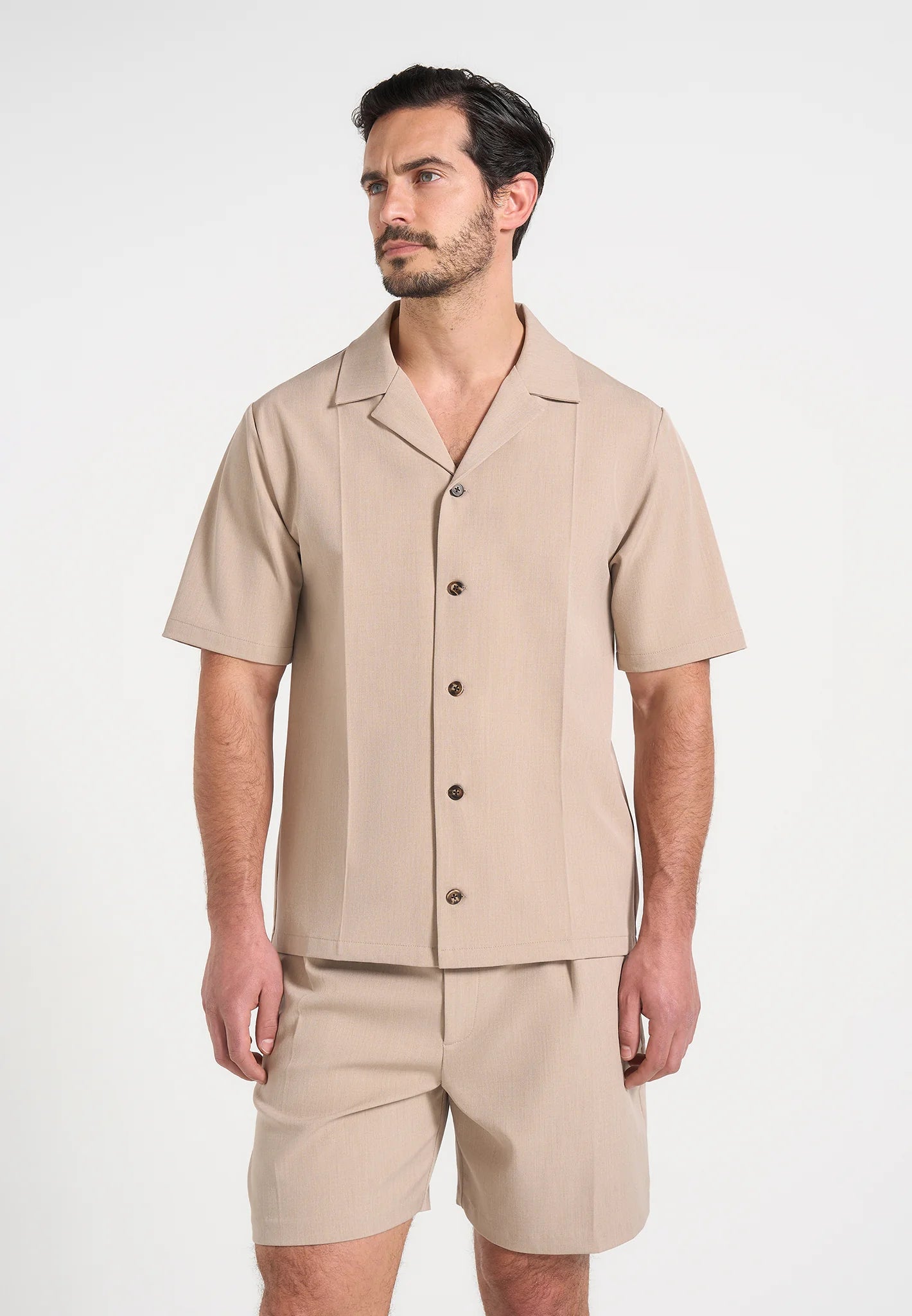 FELIX-Camisa Premium de Corte Tailored con Cuello Resort