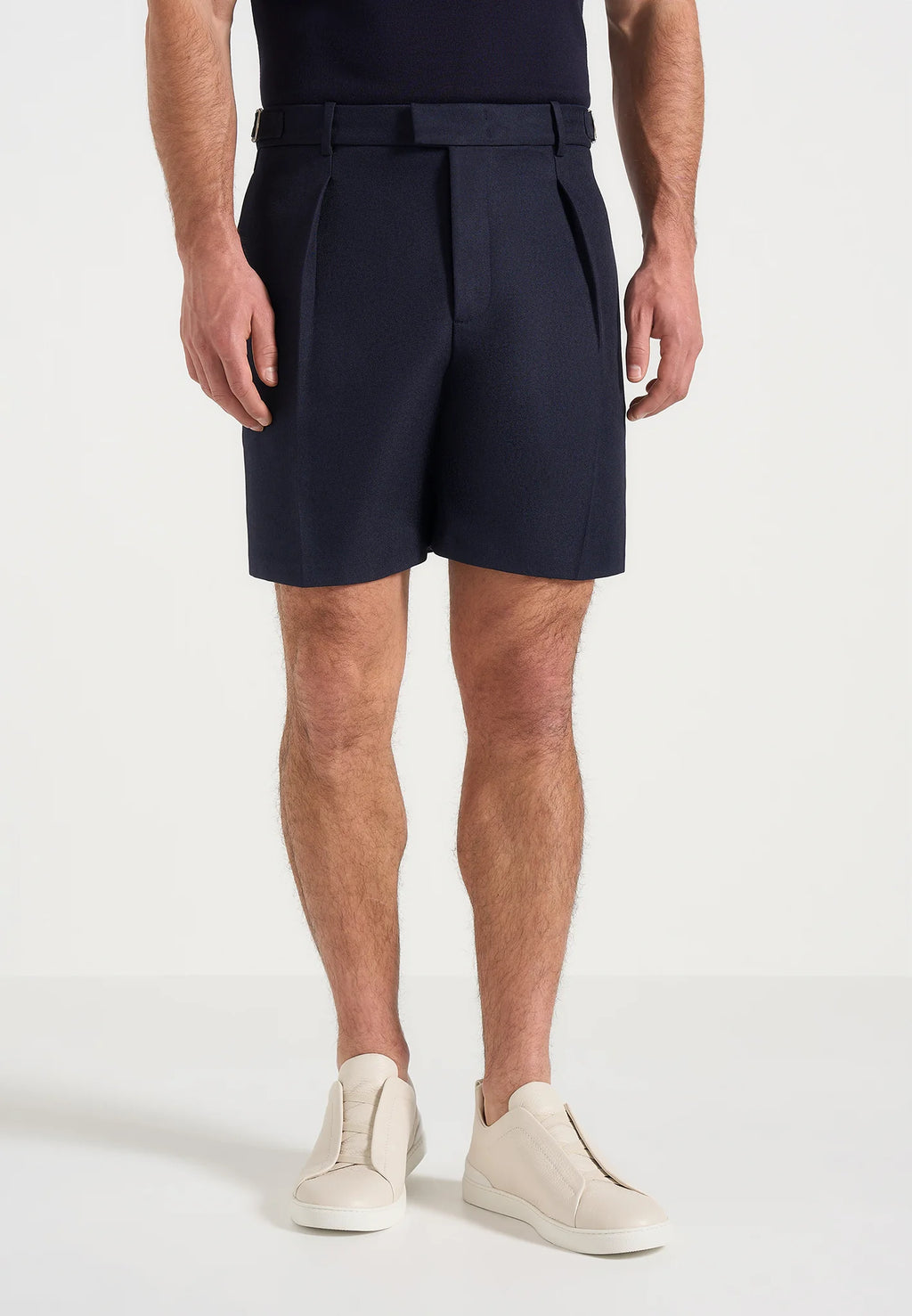 MIGUEL-Bermuda Tailored Premium con Pinzas y Ajustadores Laterales