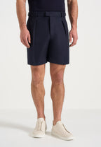 MIGUEL-Bermuda Tailored Premium con Pinzas y Ajustadores Laterales