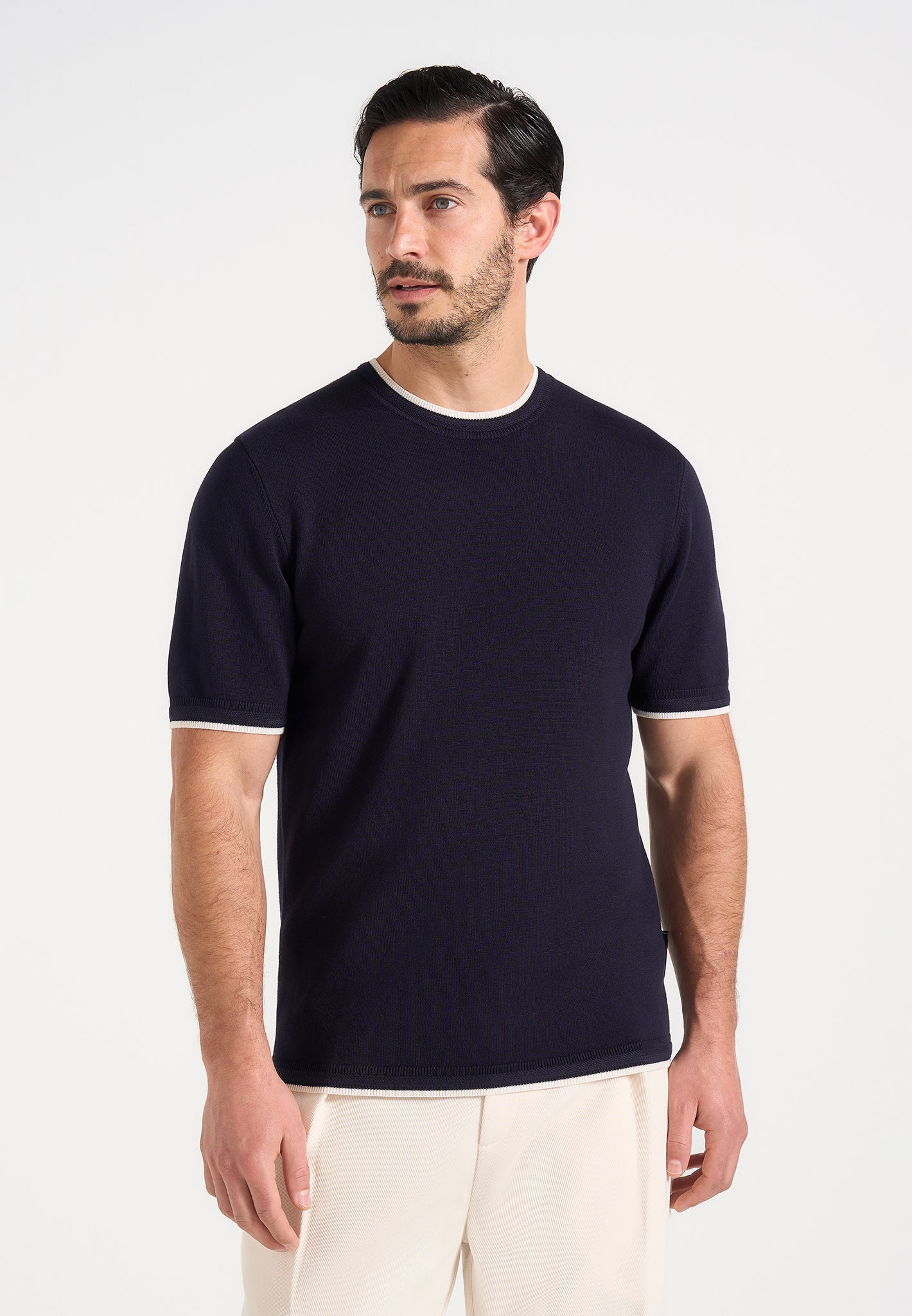 ULISES-Camiseta de Punto Contrastado