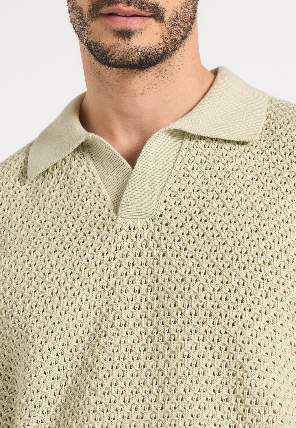 IZÁN-Polo Premium de Punto Calado con Cuello Resort
