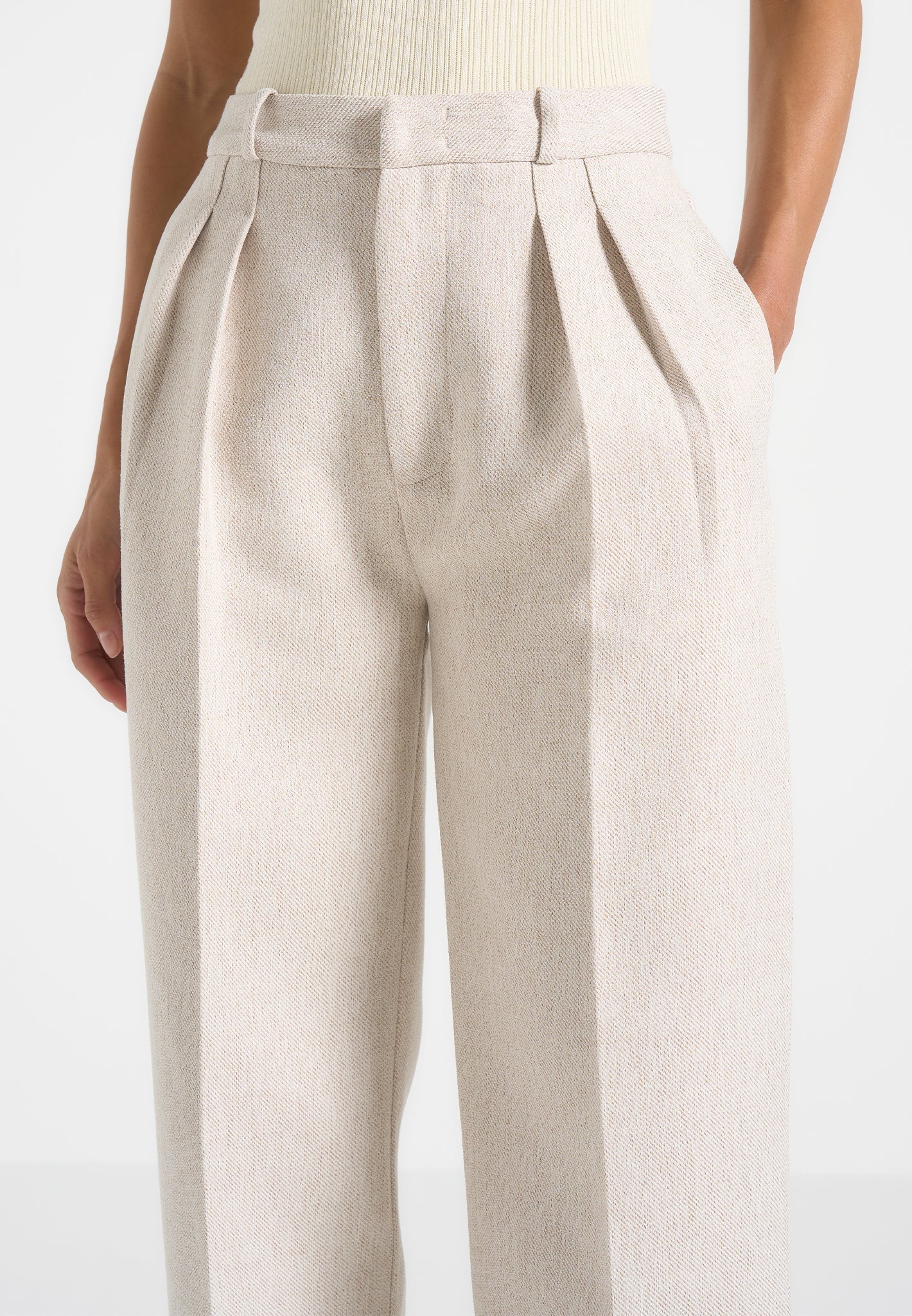 JULIA-Pantalón plisado elegante