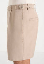 MIGUEL-Bermuda Tailored Premium con Pinzas y Ajustadores Laterales