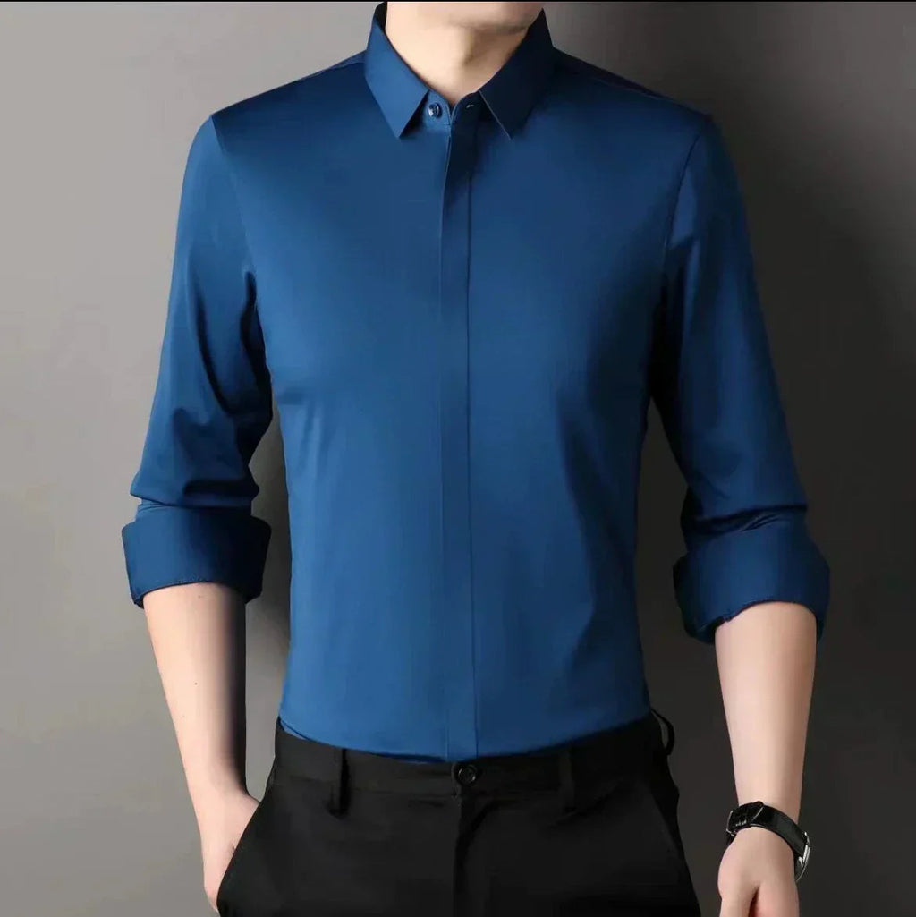 🔥49% de réduction👔Chemise boutonnée infroissable pour hommes