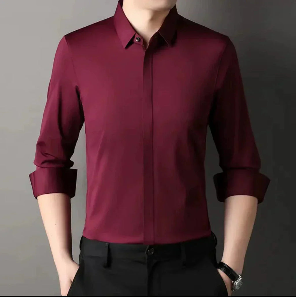🔥49% de réduction👔Chemise boutonnée infroissable pour hommes