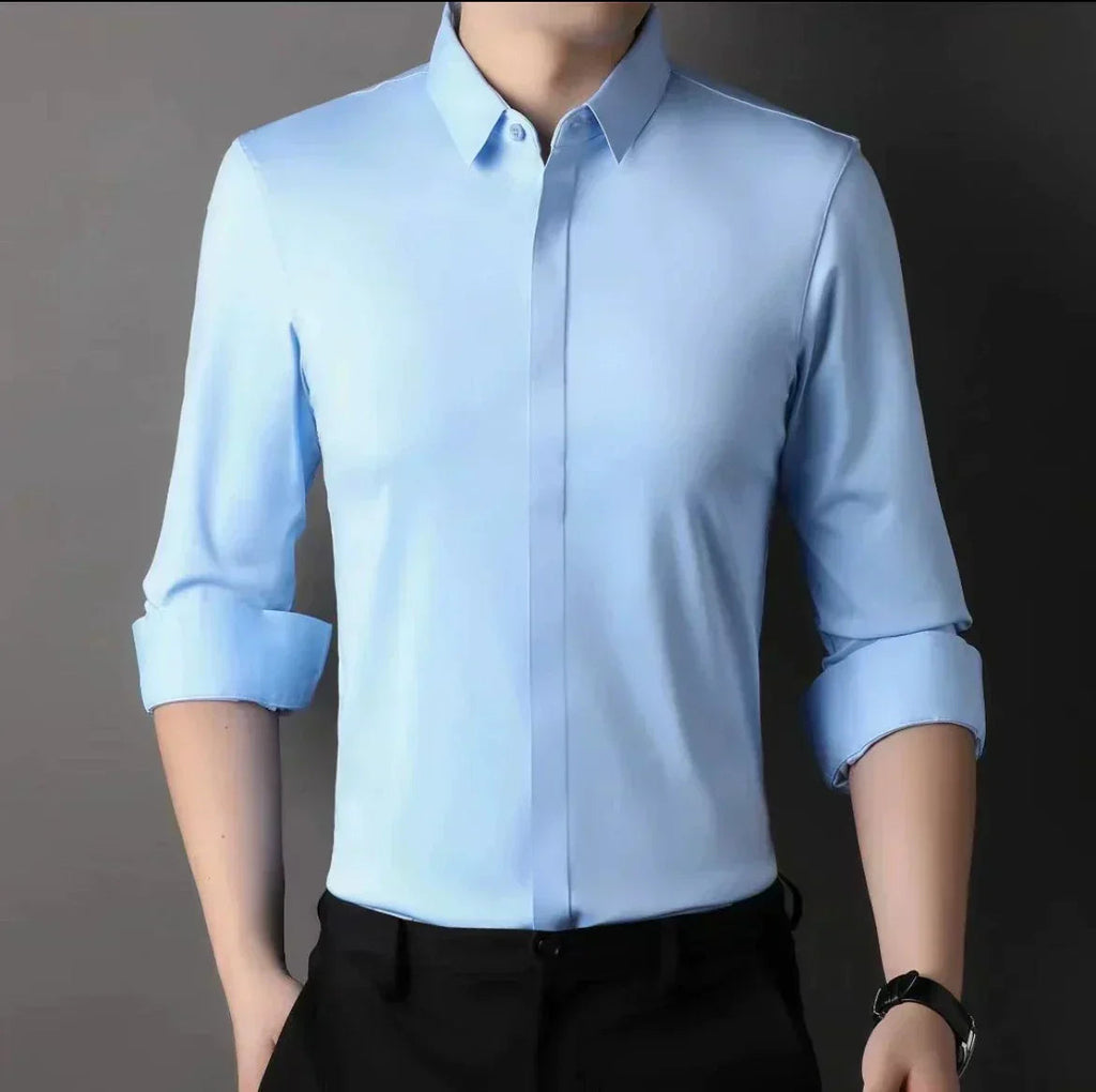 🔥49% de réduction👔Chemise boutonnée infroissable pour hommes