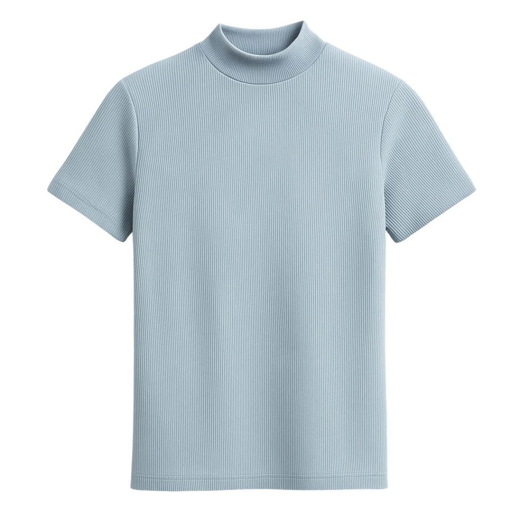 ISMAEL - Camiseta de manga corta acanalada con cuello perkins™