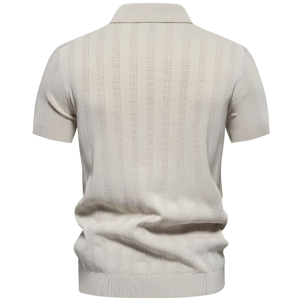 VÍCTOR - Polo de punto acanalado con textura vertical™