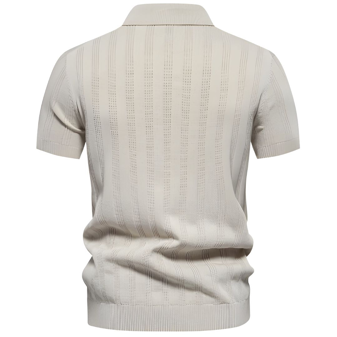 VÍCTOR - Polo de punto acanalado con textura vertical™