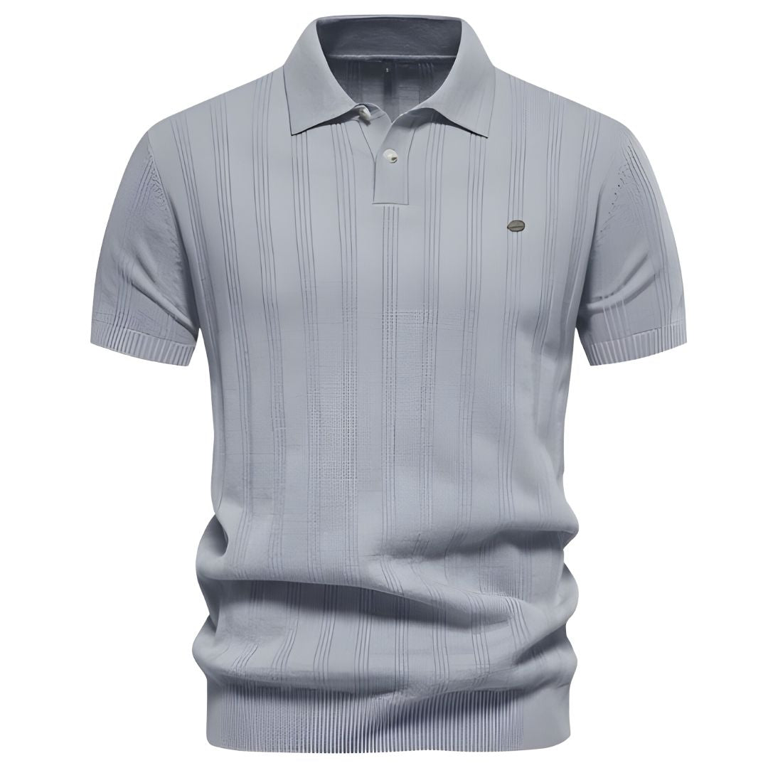 VÍCTOR - Polo de punto acanalado con textura vertical™