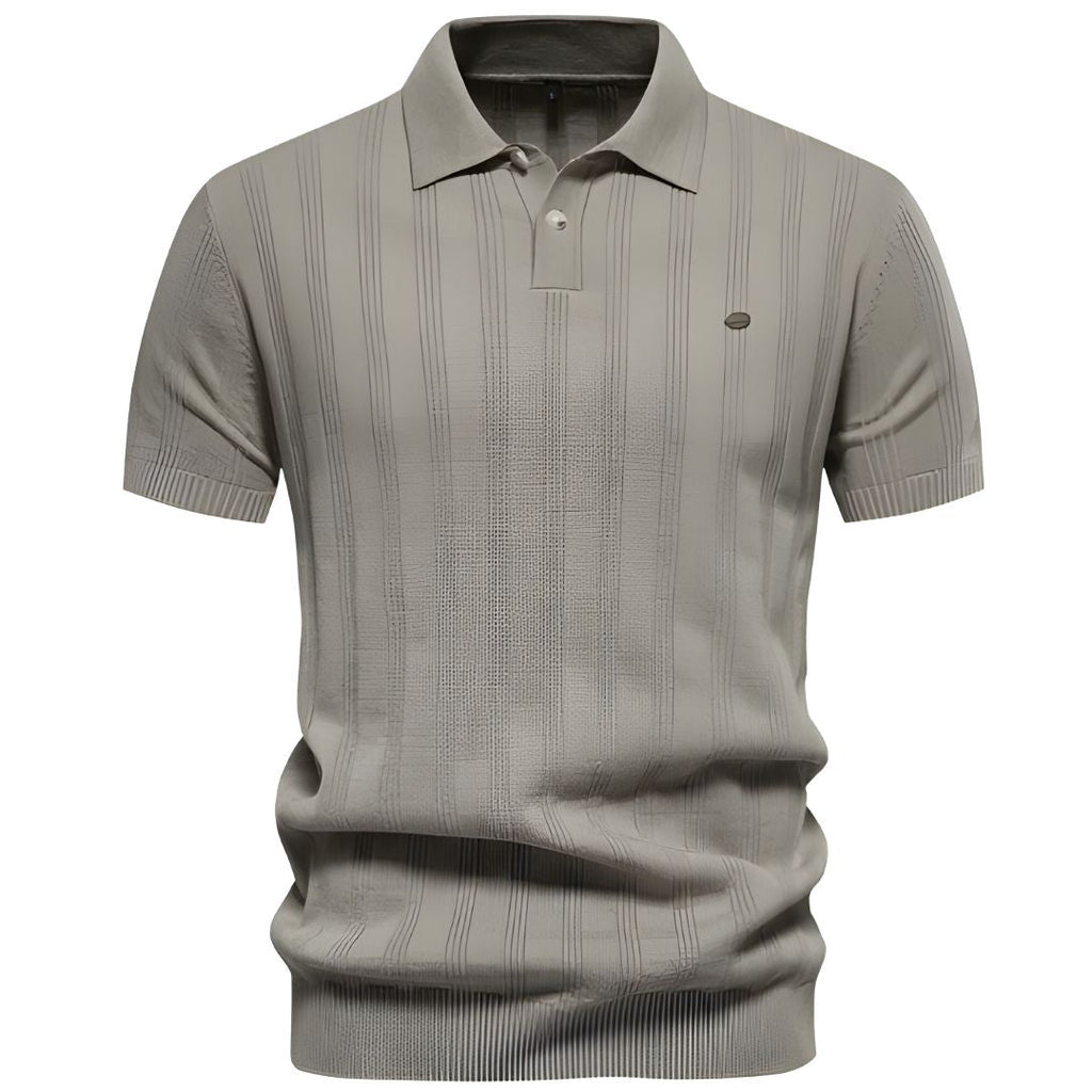 VÍCTOR - Polo de punto acanalado con textura vertical™
