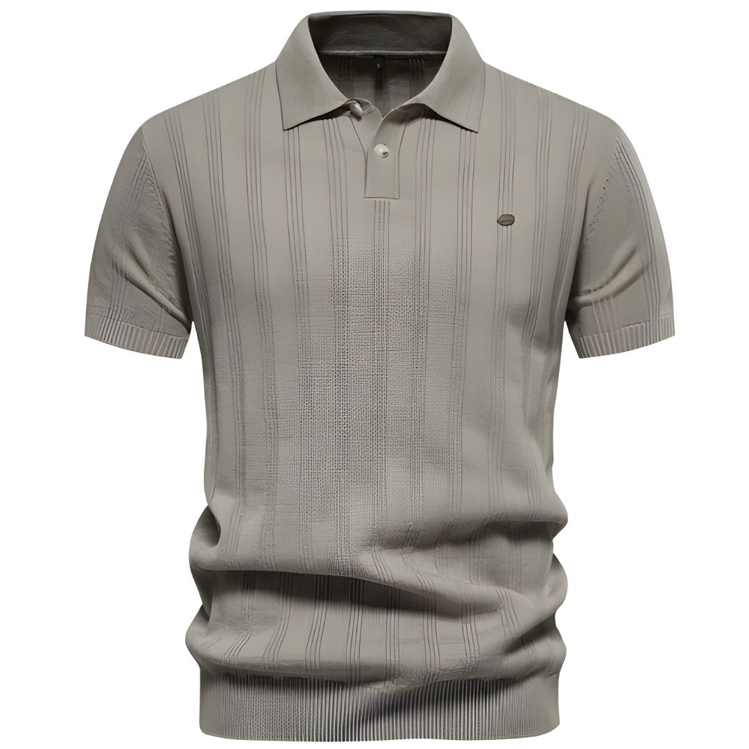 VÍCTOR - Polo de punto acanalado con textura vertical™