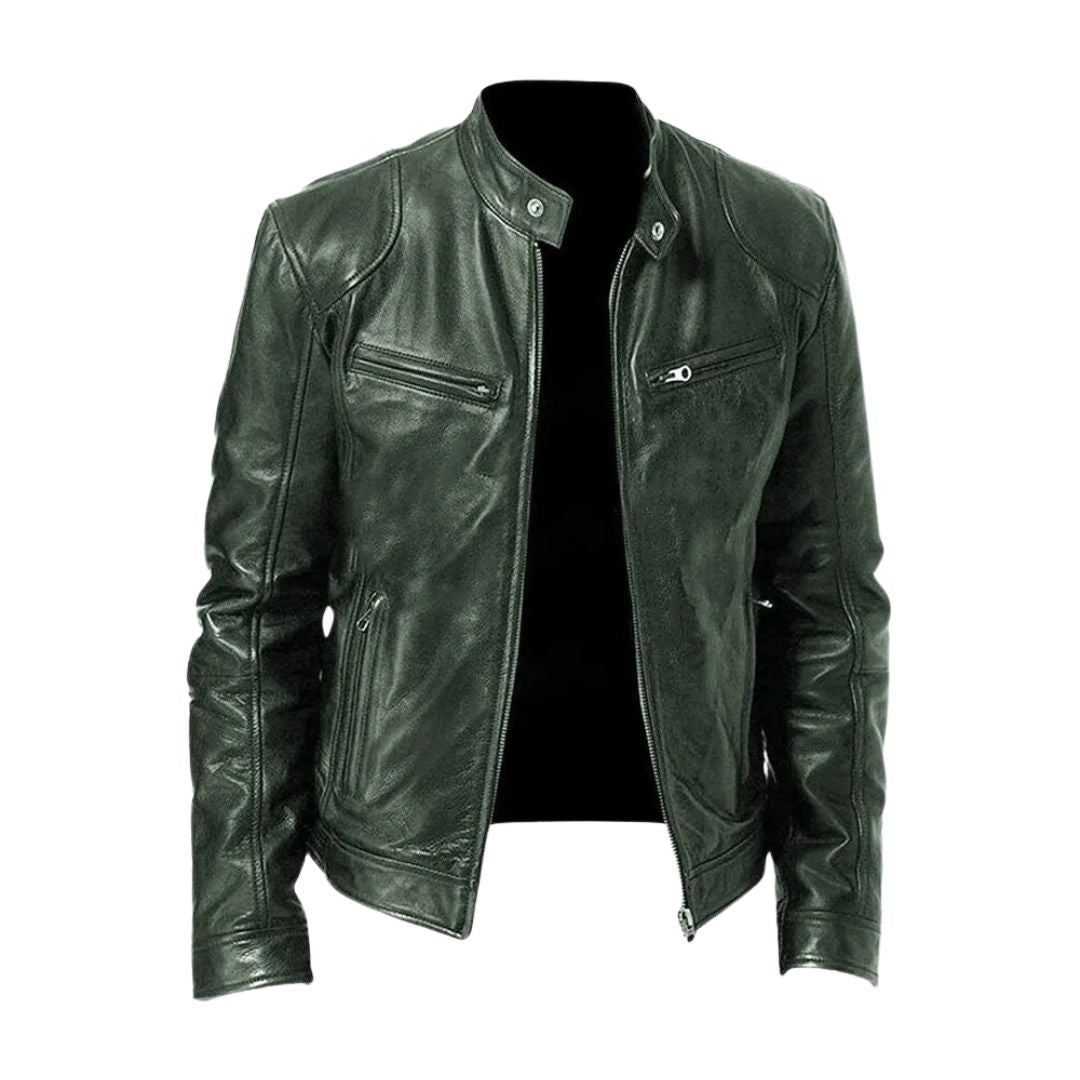 RAÚL - Chaqueta de efecto piel estilo biker con cuello tira™