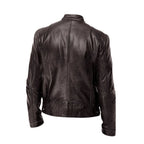 RAÚL - Chaqueta de efecto piel estilo biker con cuello tira™