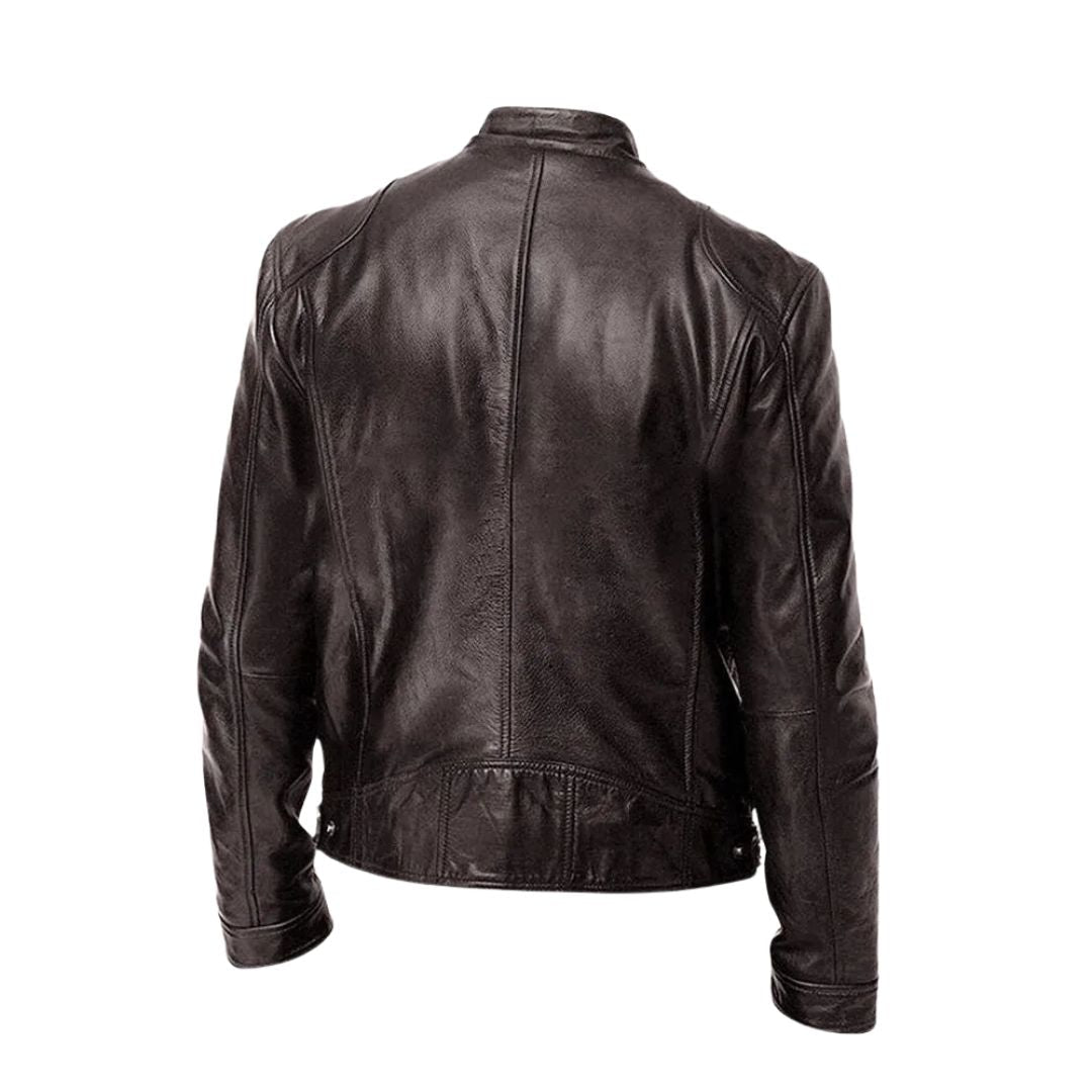 RAÚL - Chaqueta de efecto piel estilo biker con cuello tira™