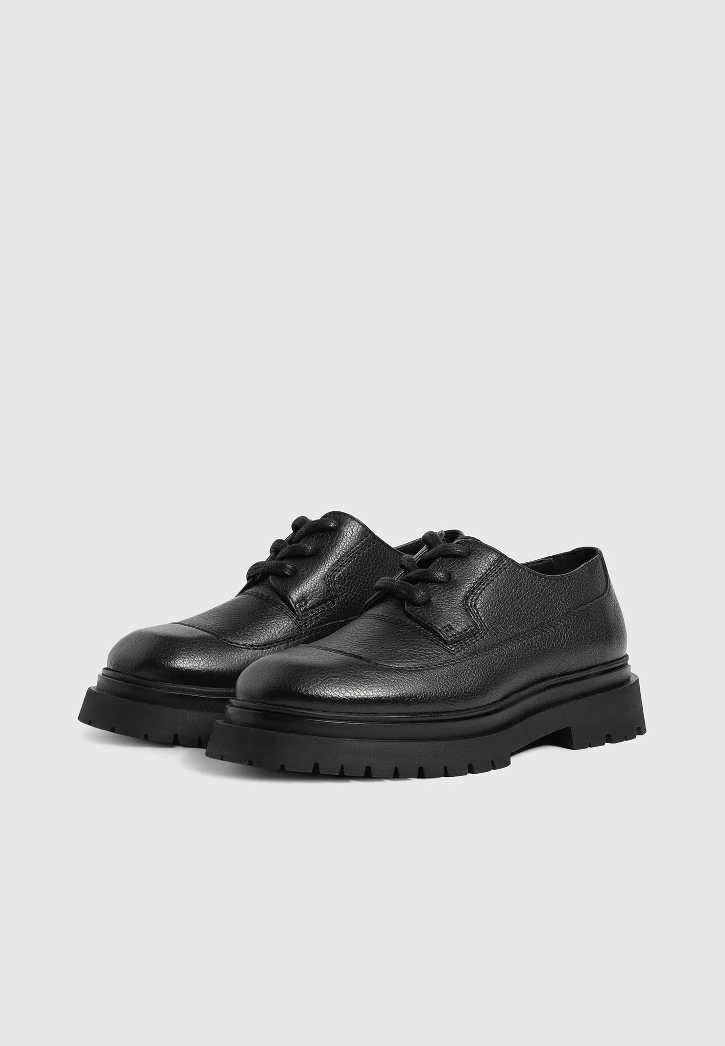 RODRÍGUEZ-Zapatos Derby de Piel Granulada