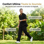 👔 50% DE RÉDUCTION ✨ Ensemble décontracté homme – Chemise col cubain & pantalon ample – Tissu léger, coupe fluide, parfait pour les vacances ou les journées chaudes 🌴