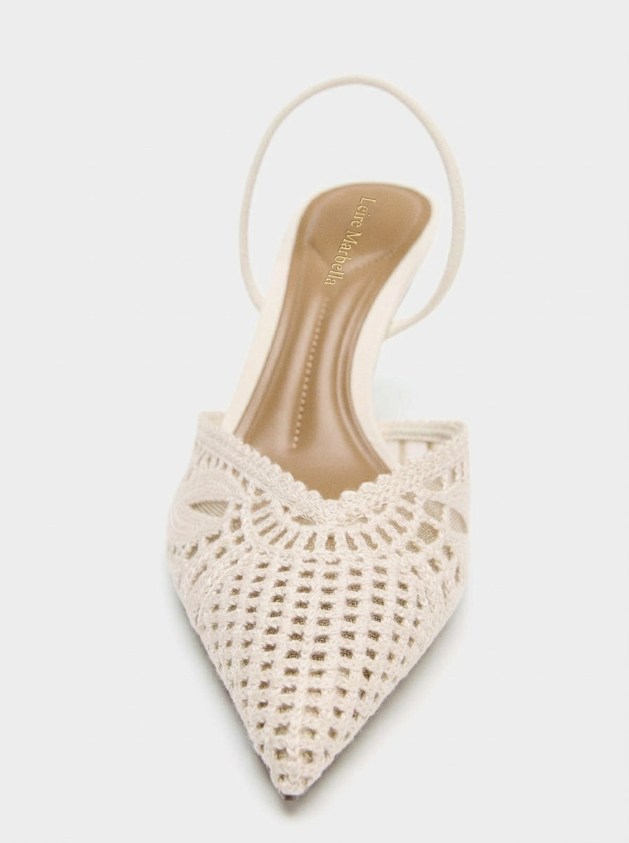 Exposito-Zapatos Destalonados de Efecto Croché