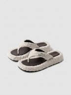GUTIERREZ-Sandalias Plataforma Textura Bouclé