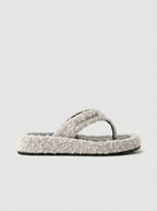 GUTIERREZ-Sandalias Plataforma Textura Bouclé