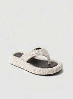 GUTIERREZ-Sandalias Plataforma Textura Bouclé