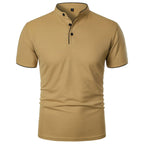 JOEL - Polo de manga corta con cuello mao y ribete a contraste™