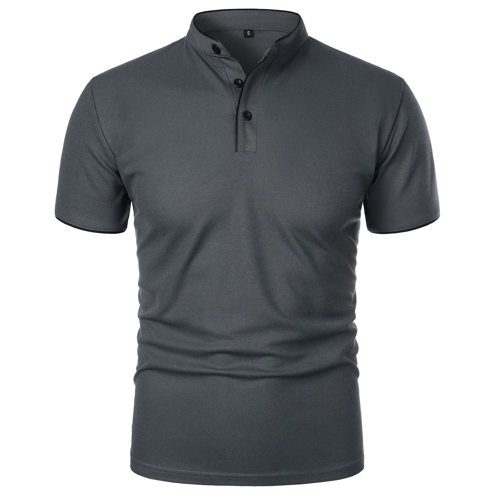 JOEL - Polo de manga corta con cuello mao y ribete a contraste™