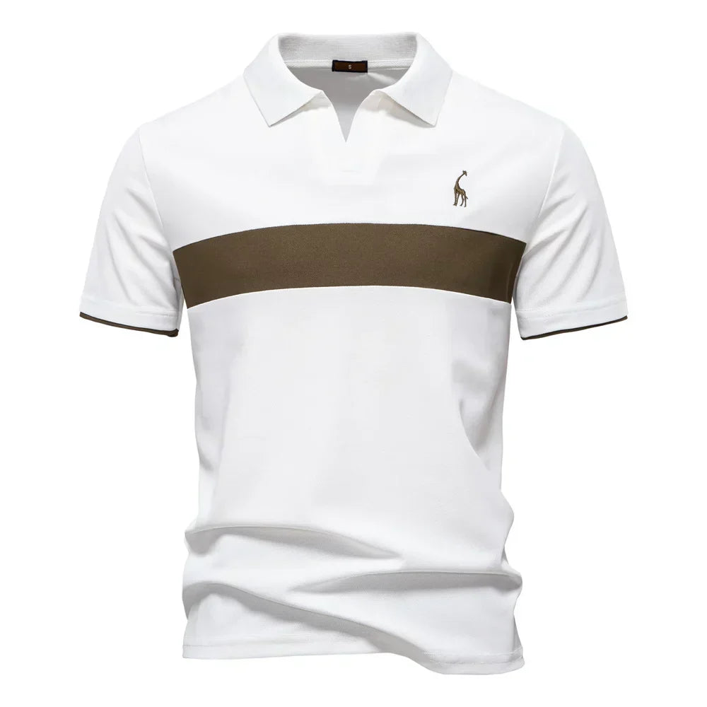 DANI - Polo de manga corta en piqué con franja horizontal color-block™