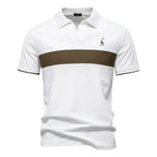 DANI - Polo de manga corta en piqué con franja horizontal color-block™