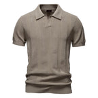 PELAYO - Polo de punto acanalado estructurado con cuello solapa™