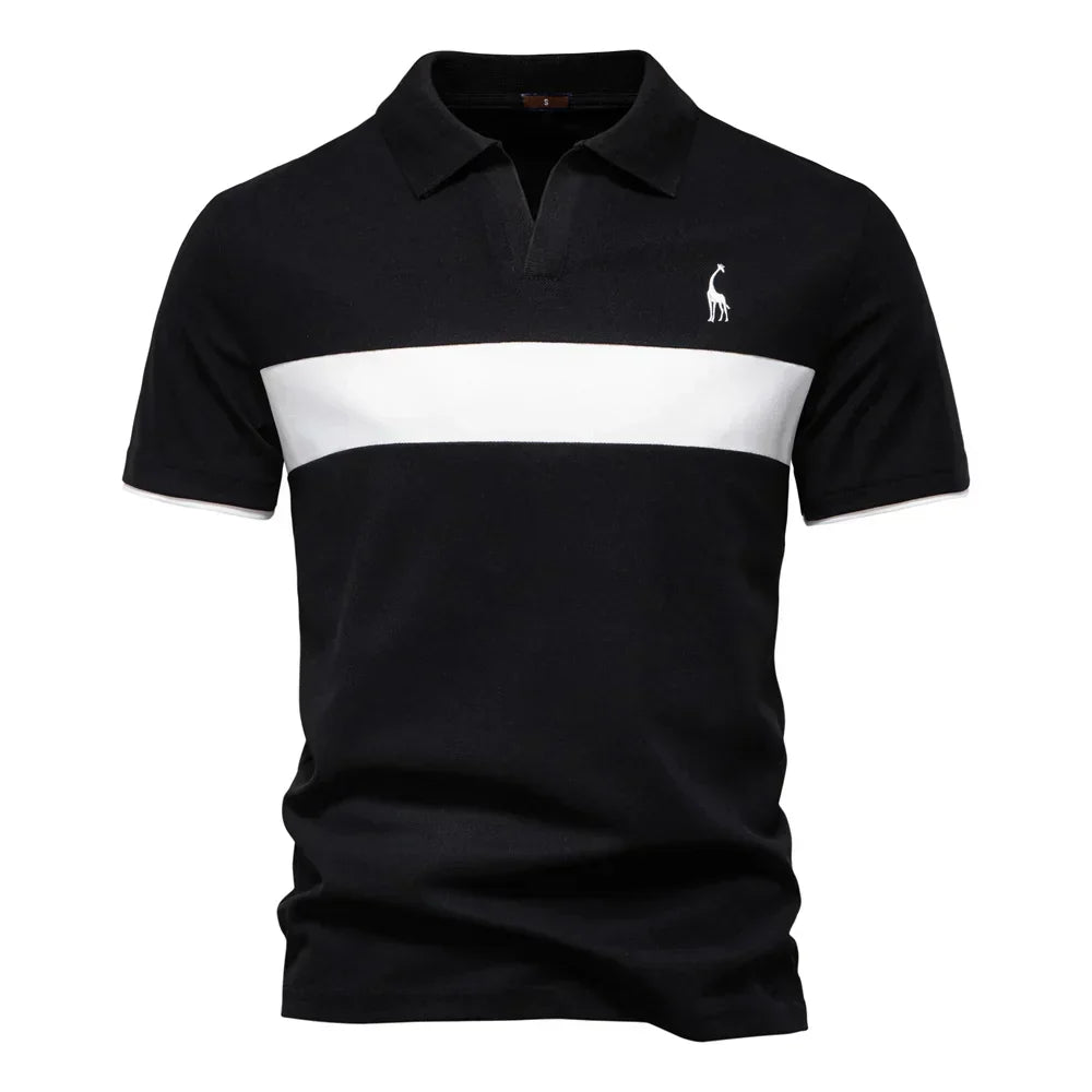 DANI - Polo de manga corta en piqué con franja horizontal color-block™