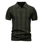 PELAYO - Polo de punto acanalado estructurado con cuello solapa™