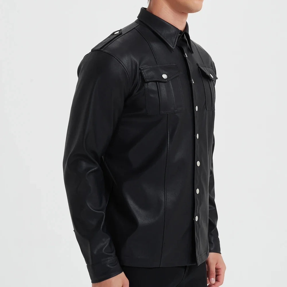 GONZALO - Chaqueta de efecto piel con bolsillos de solapa™