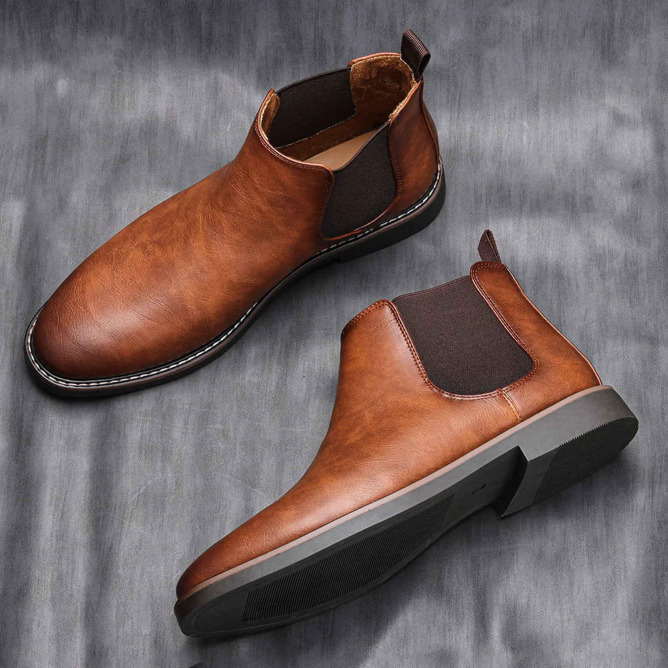 GAEL - Botines Chelsea de piel con paneles elásticos laterales y acabado atemporal™