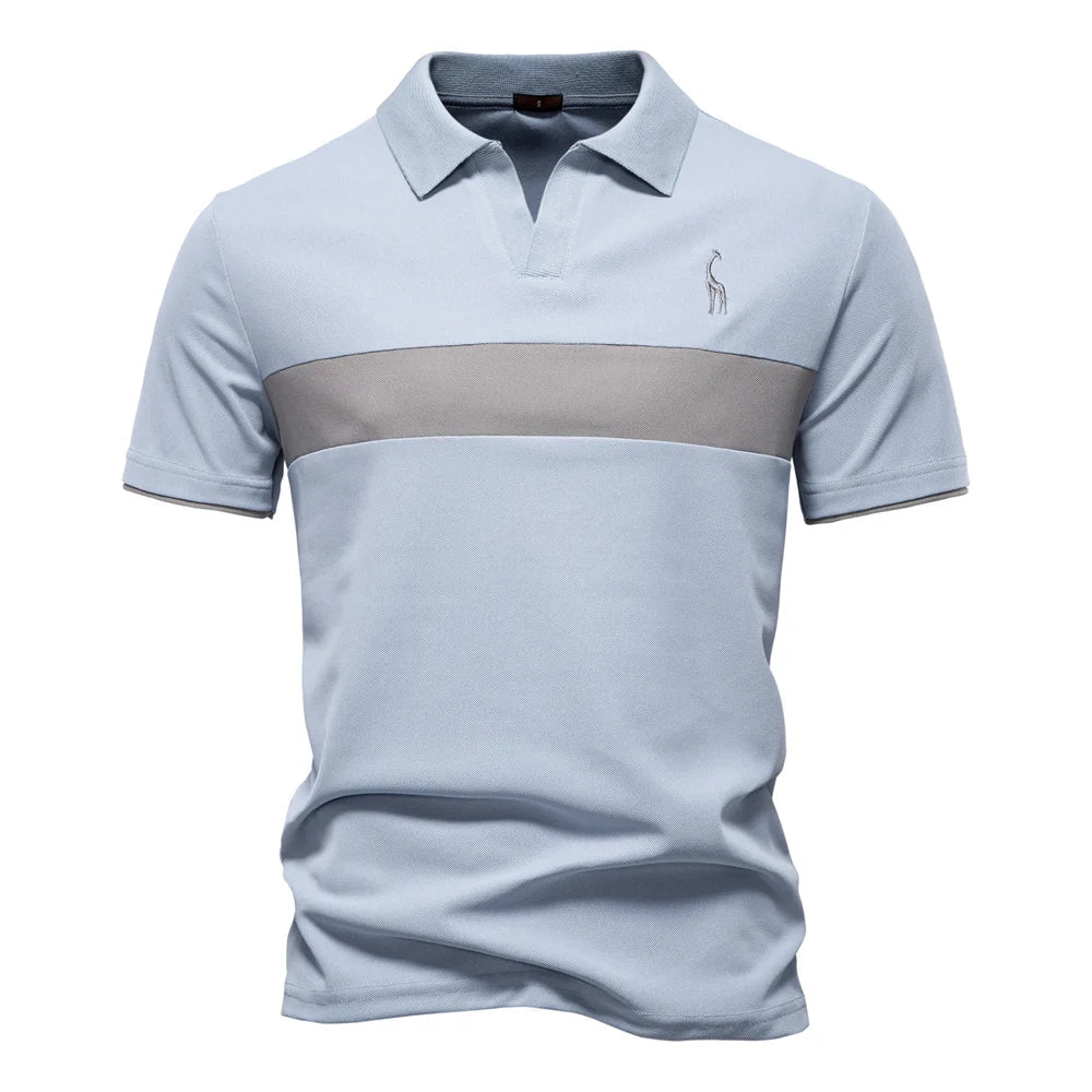 DANI - Polo de manga corta en piqué con franja horizontal color-block™