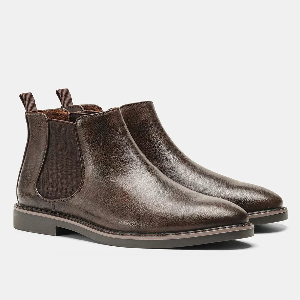 GAEL - Botines Chelsea de piel con paneles elásticos laterales y acabado atemporal™
