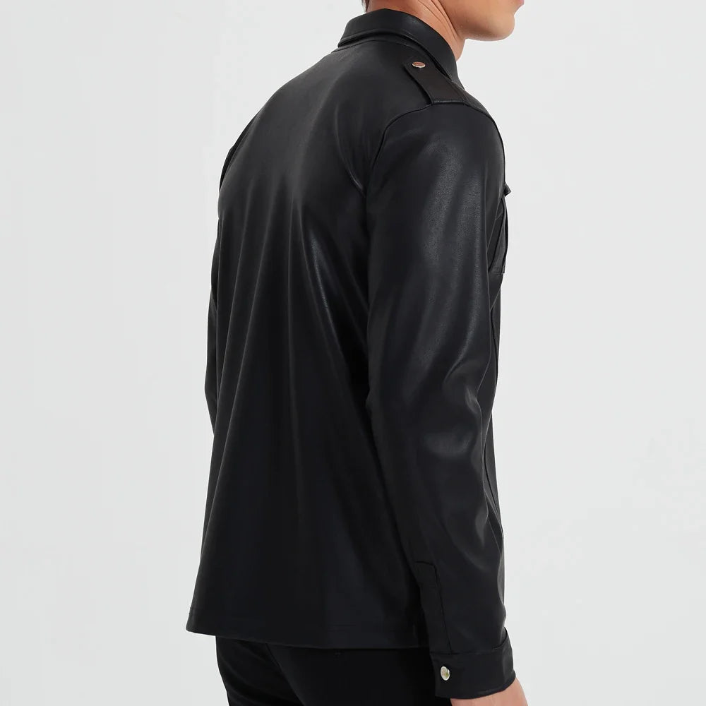 GONZALO - Chaqueta de efecto piel con bolsillos de solapa™