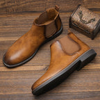GAEL - Botines Chelsea de piel con paneles elásticos laterales y acabado atemporal™