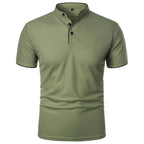 JOEL - Polo de manga corta con cuello mao y ribete a contraste™