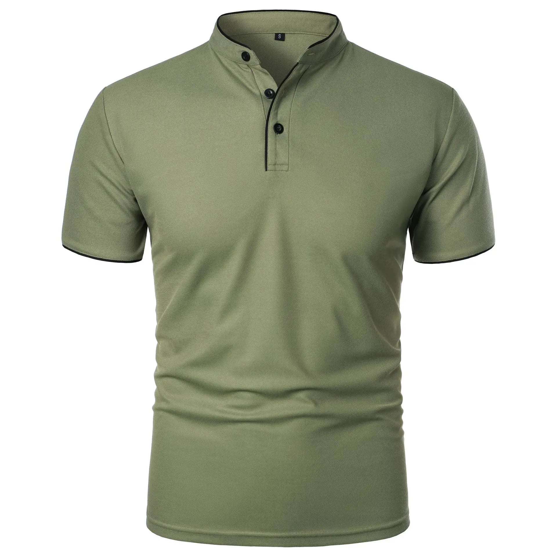 JOEL - Polo de manga corta con cuello mao y ribete a contraste™