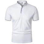 JOEL - Polo de manga corta con cuello mao y ribete a contraste™
