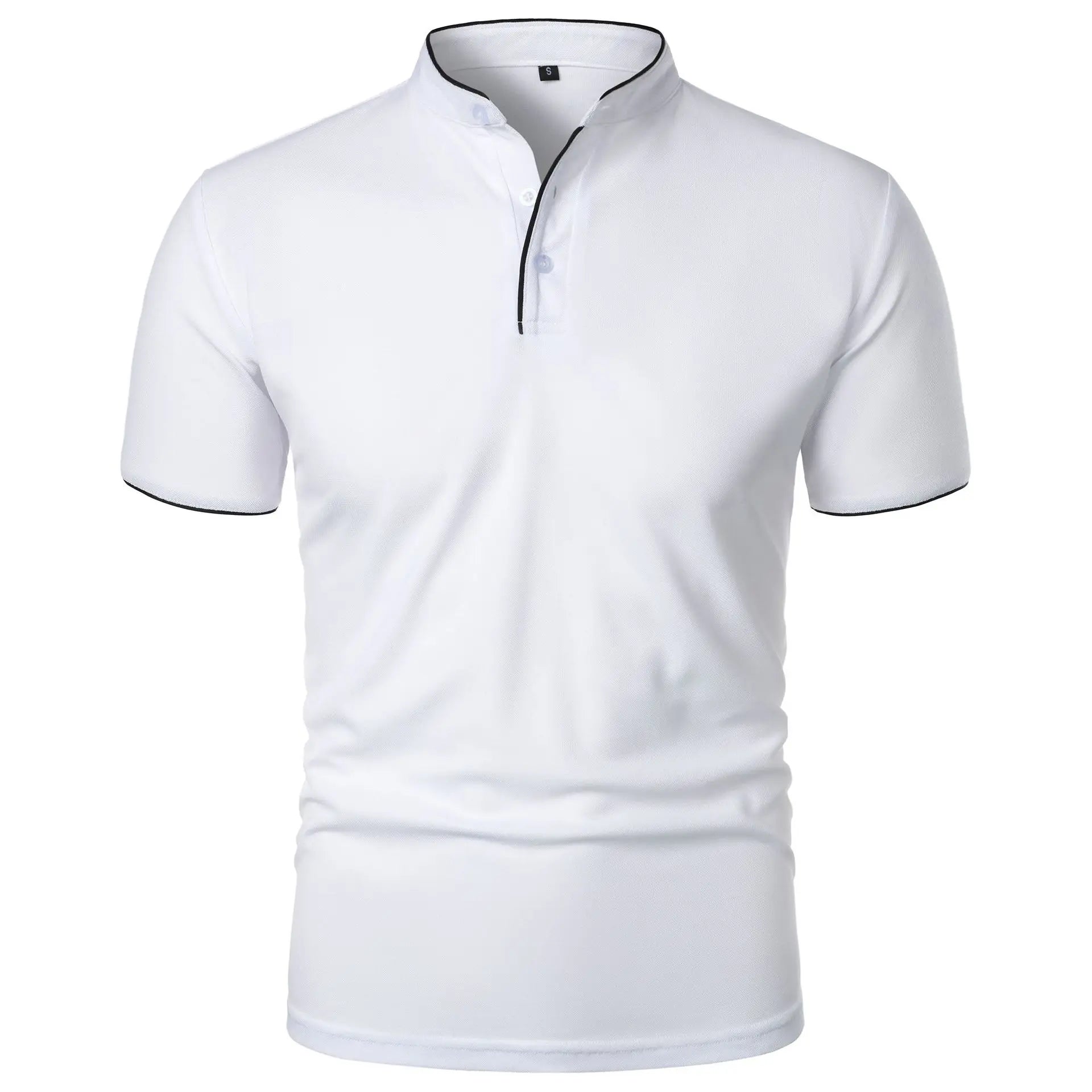 JOEL - Polo de manga corta con cuello mao y ribete a contraste™