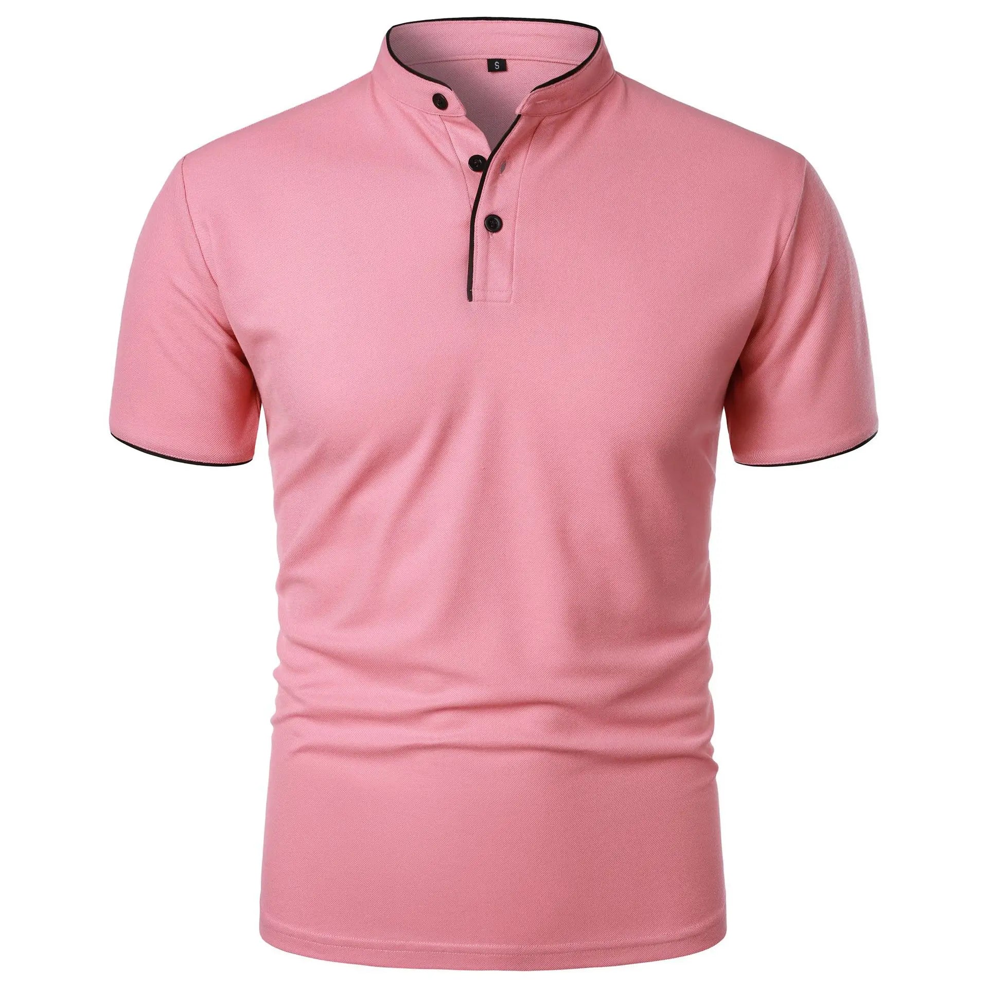 JOEL - Polo de manga corta con cuello mao y ribete a contraste™