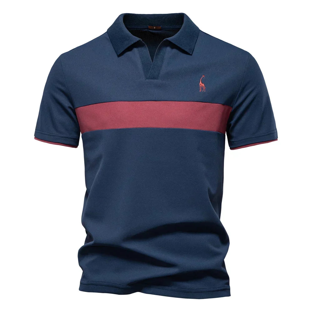 DANI - Polo de manga corta en piqué con franja horizontal color-block™